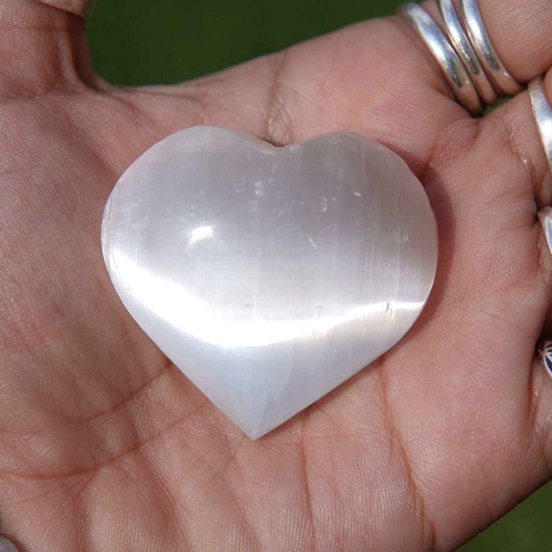 Selenite Hearts