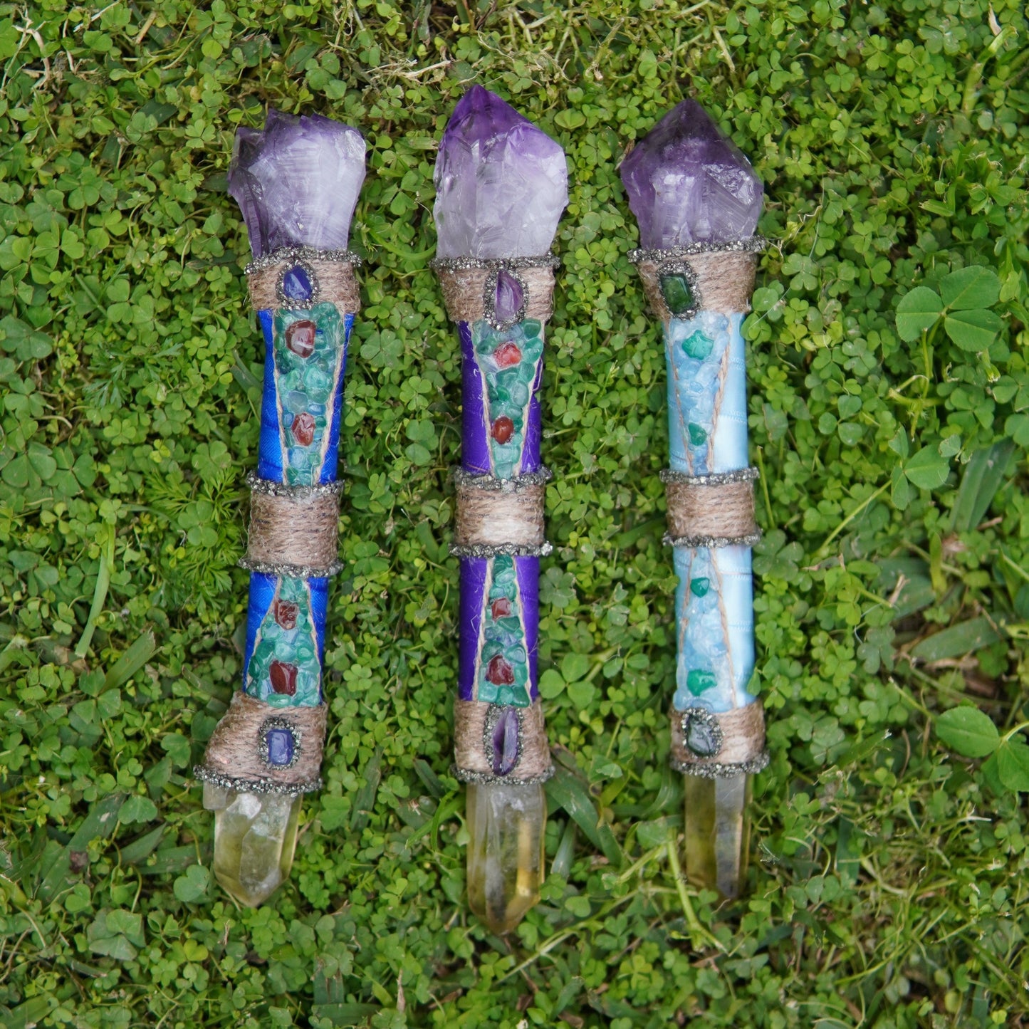 Handmade Healing Crystal Wand - Small (Thick)