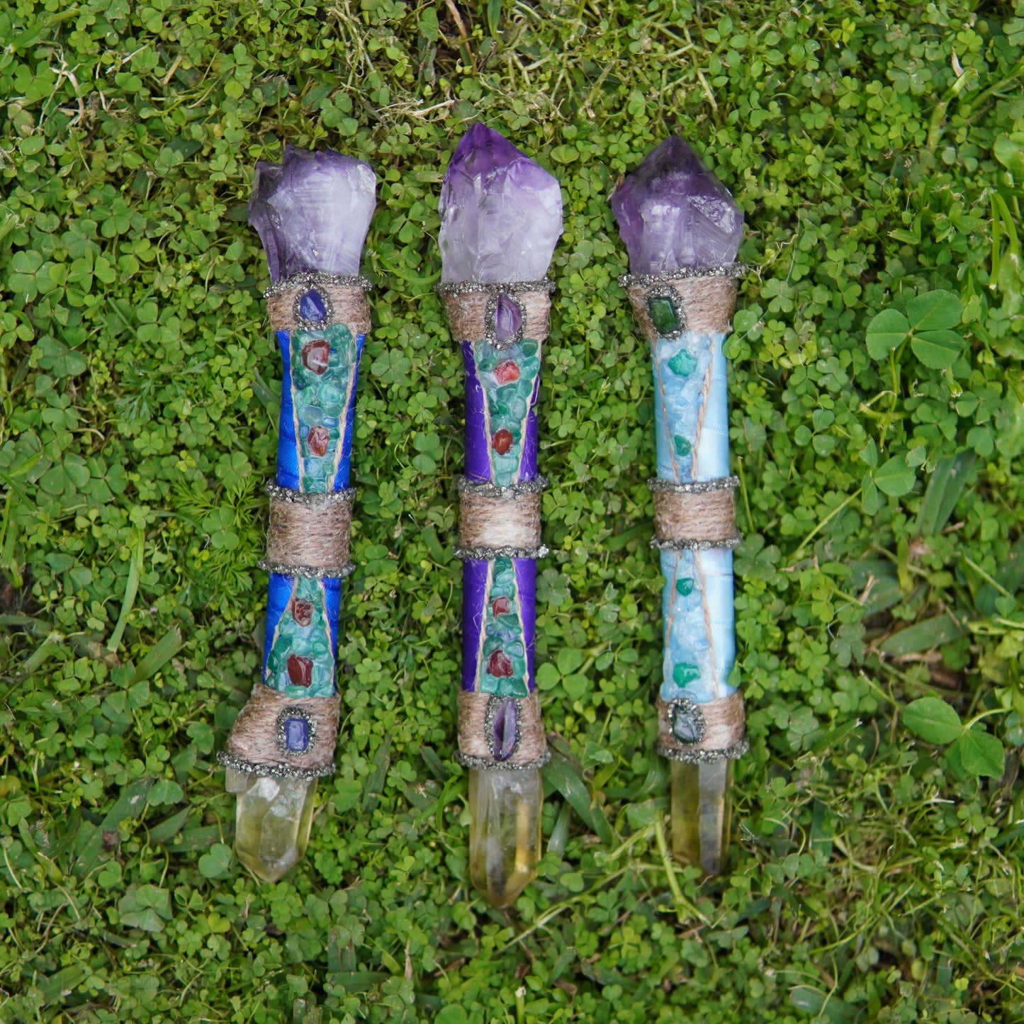 Handmade Healing Crystal Wand - Small (Thick)