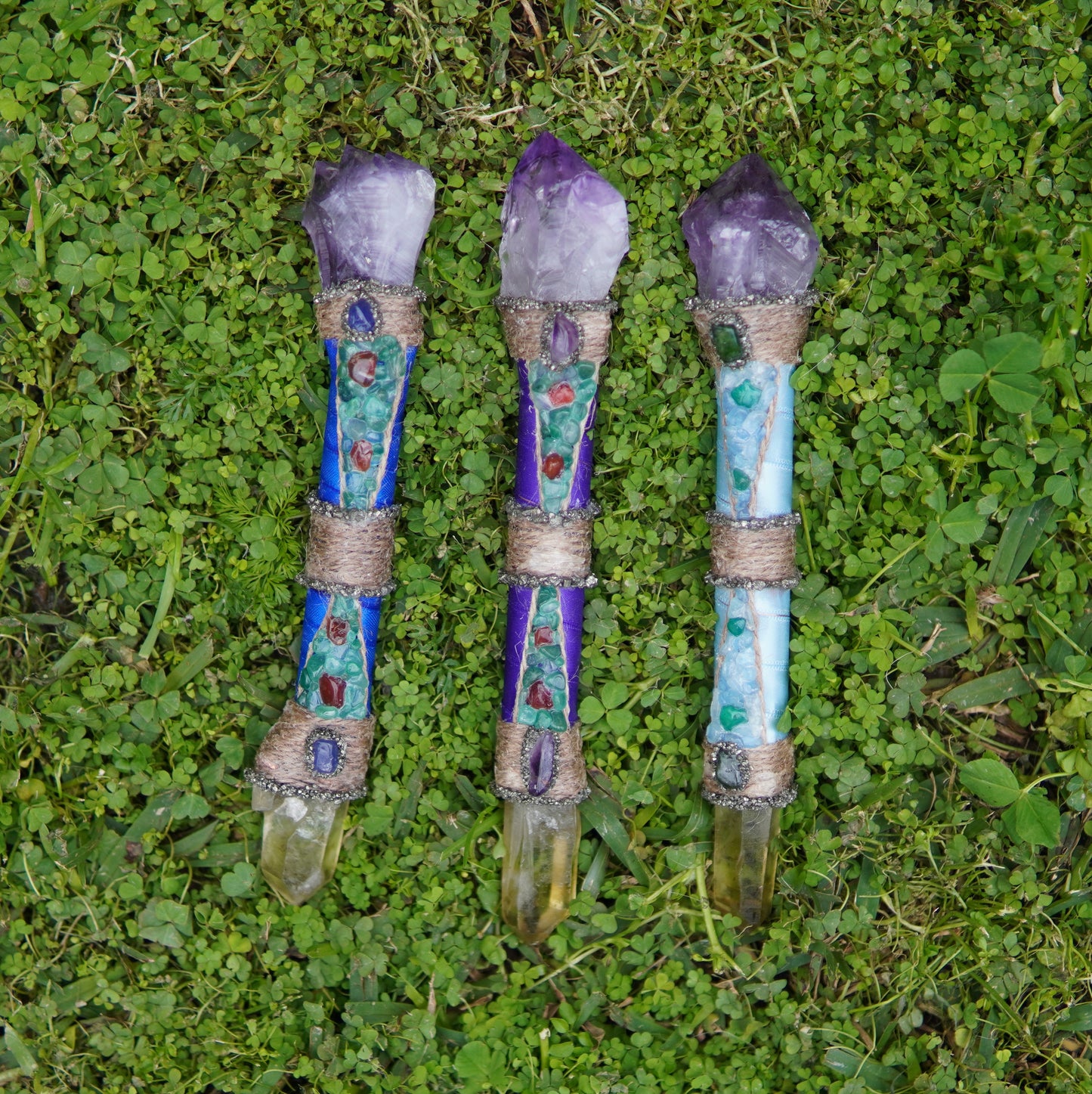 Handmade Healing Crystal Wand - Small (Thick)