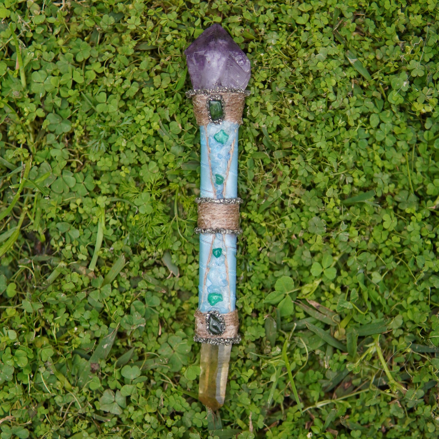 Handmade Healing Crystal Wand - Small (Thick)