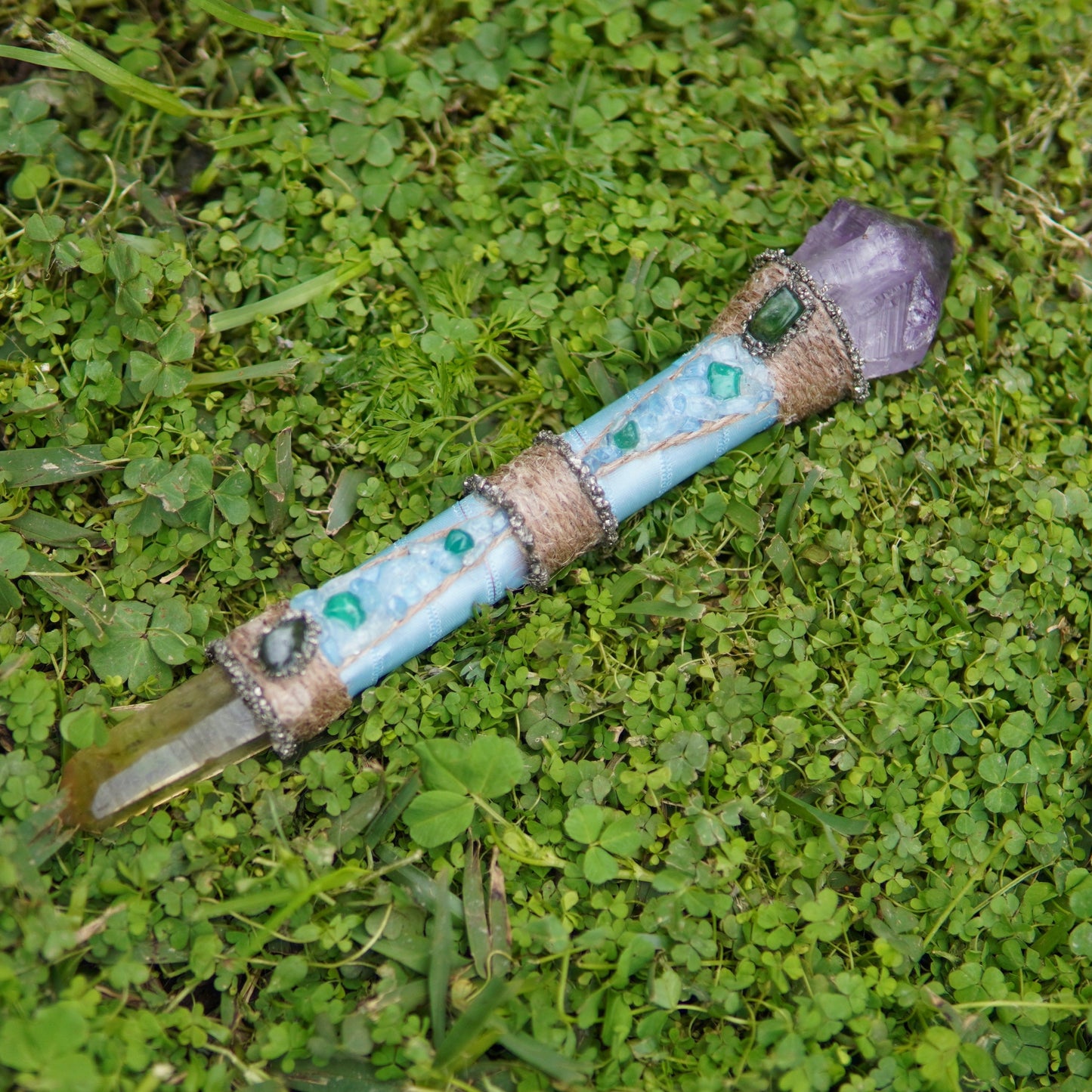 Handmade Healing Crystal Wand - Small (Thick)