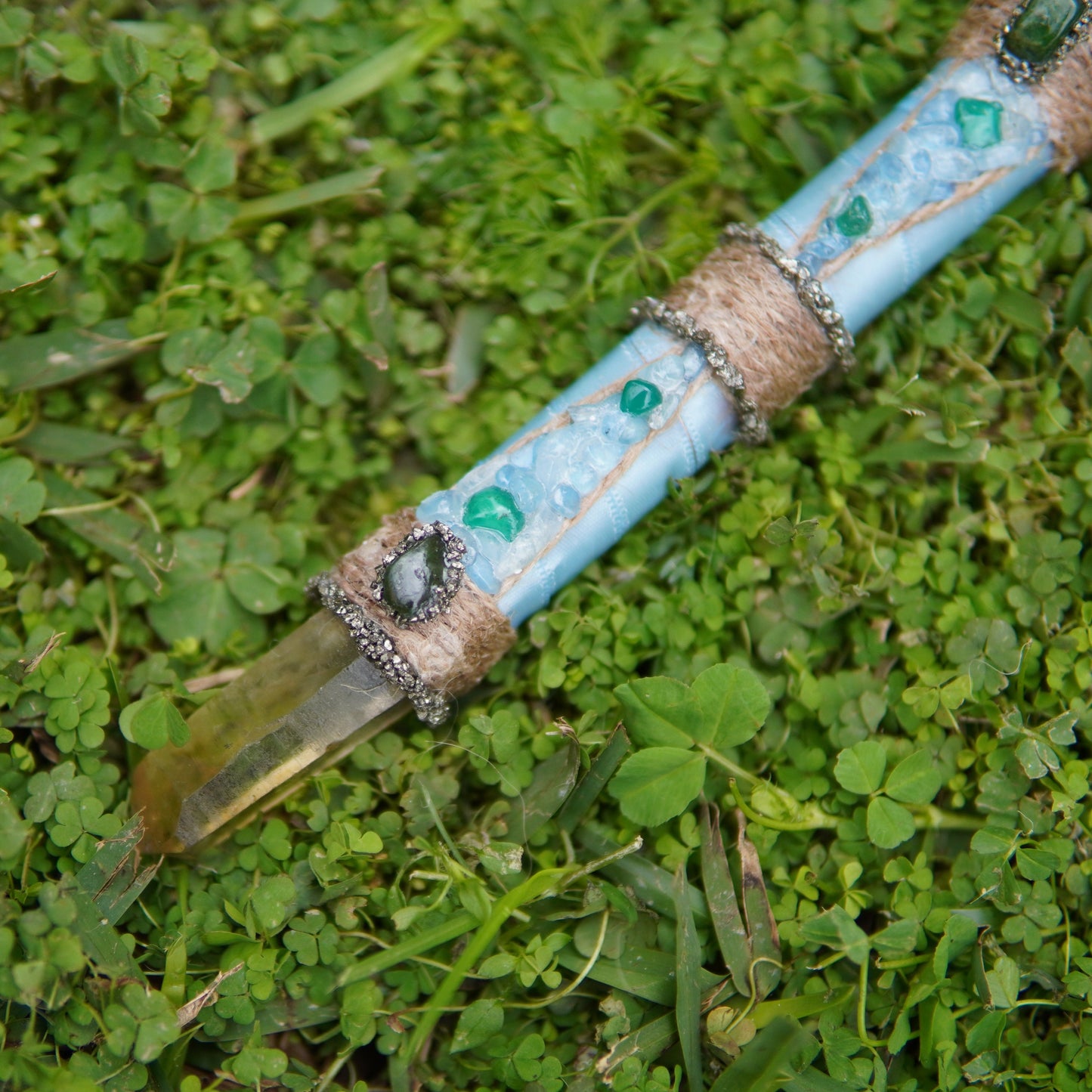 Handmade Healing Crystal Wand - Small (Thick)