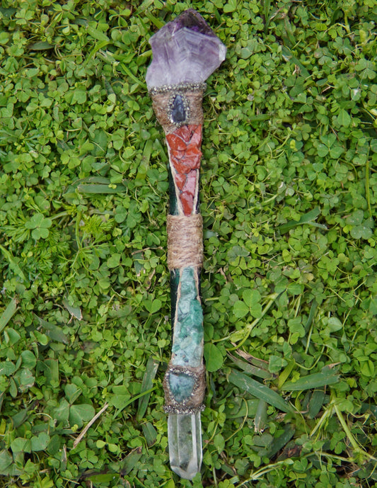 Handmade Healing Crystal Wand - Small (Slim)