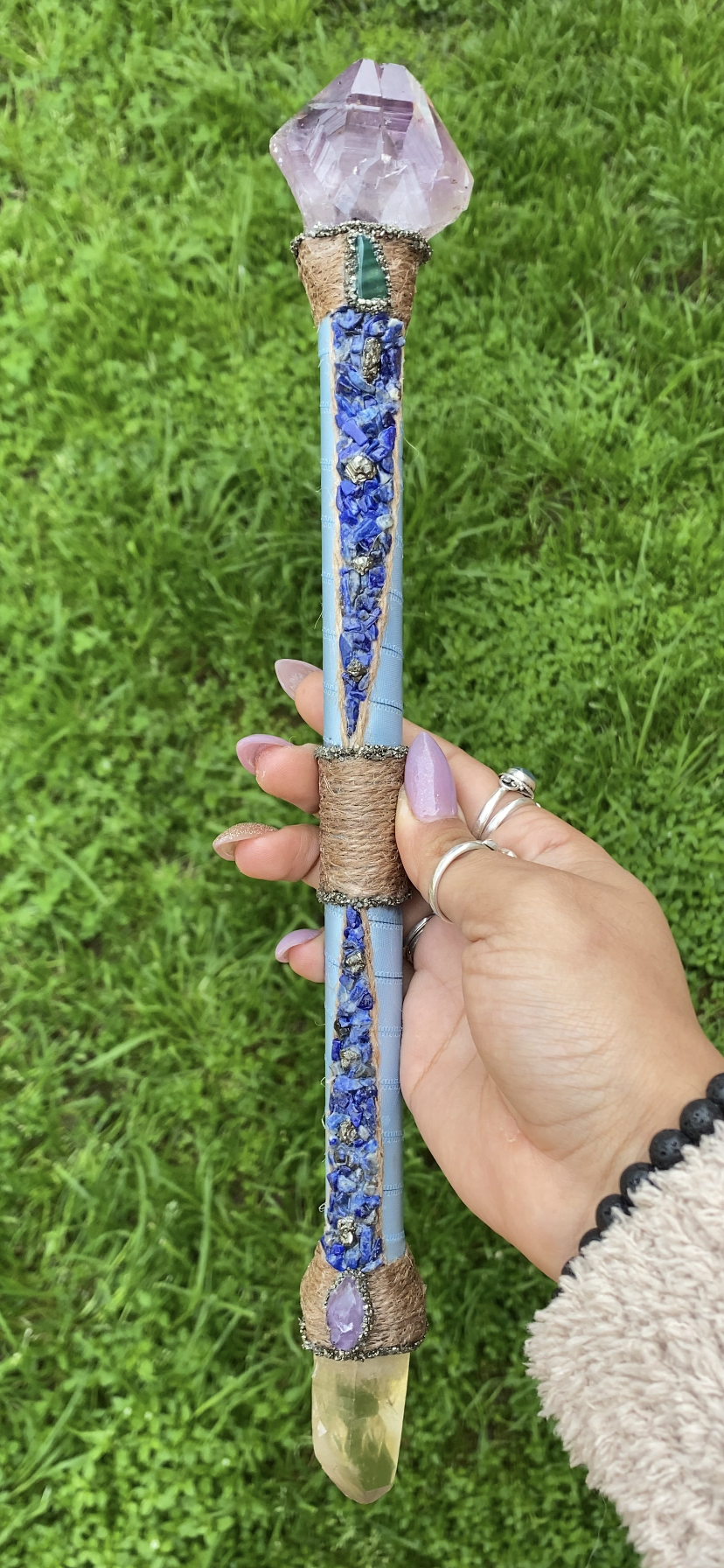 Handmade Healing Crystal Wand - Large