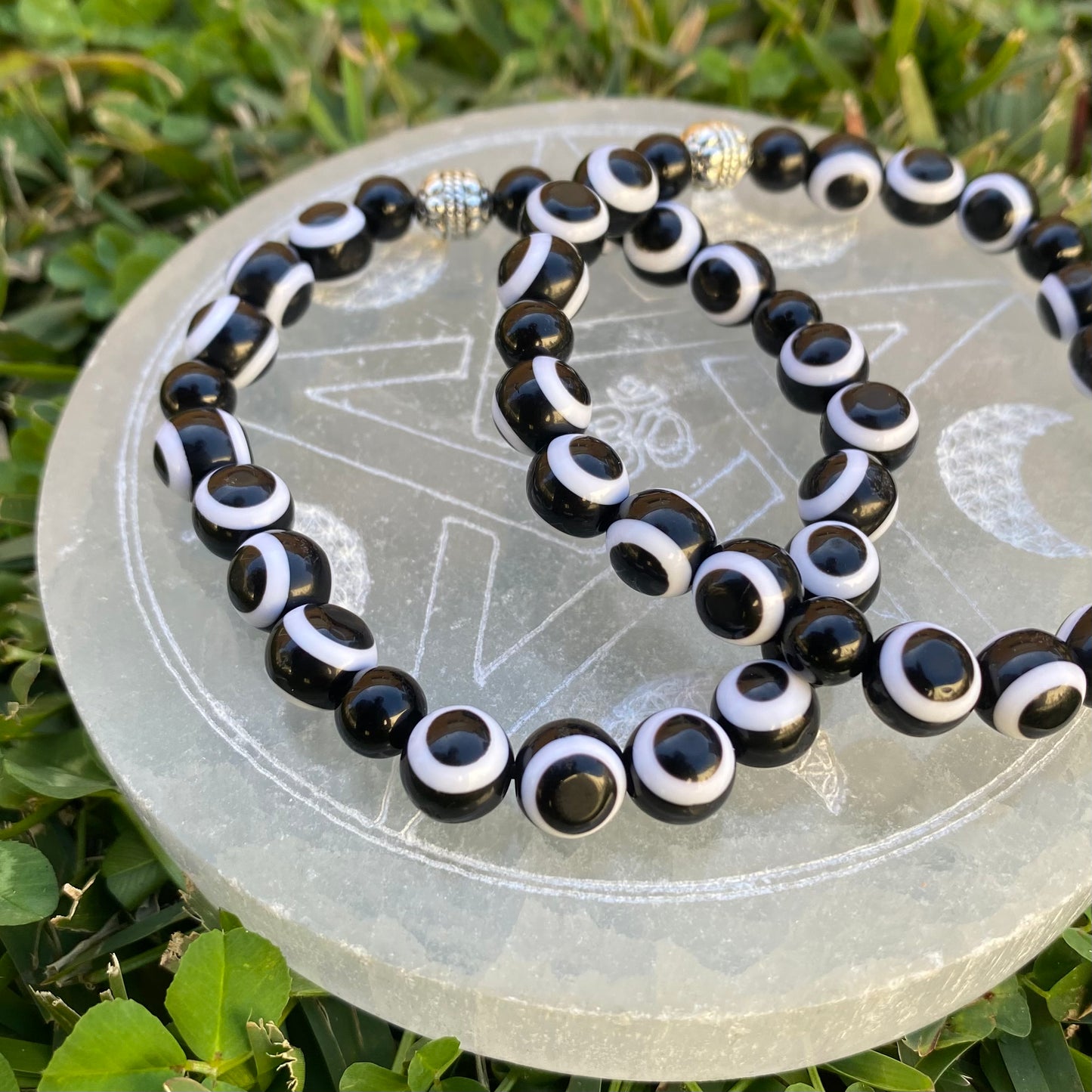 Evil Eye Black Obsidian Protection Intention Bracelet