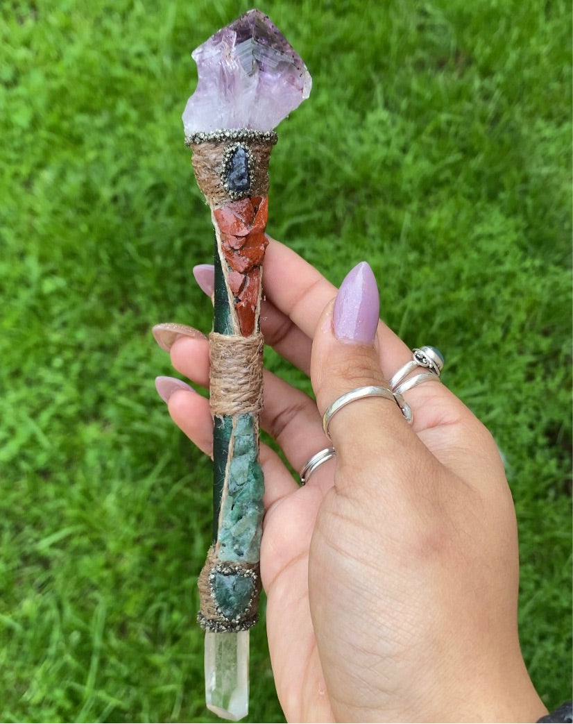 Handmade Healing Crystal Wand - Small (Slim)