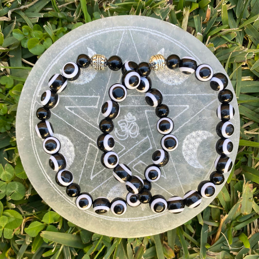 Evil Eye Black Obsidian Protection Intention Bracelet