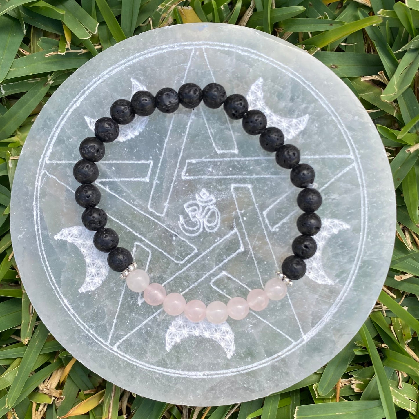 Gemstone and Lava Diffuser Bracelet