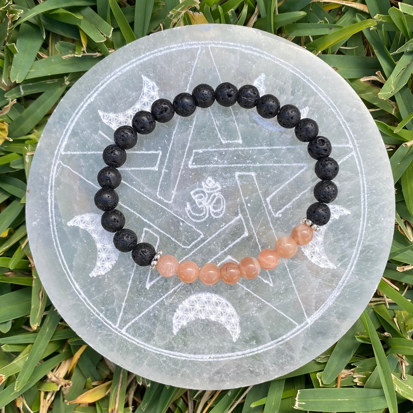 Gemstone and Lava Diffuser Bracelet