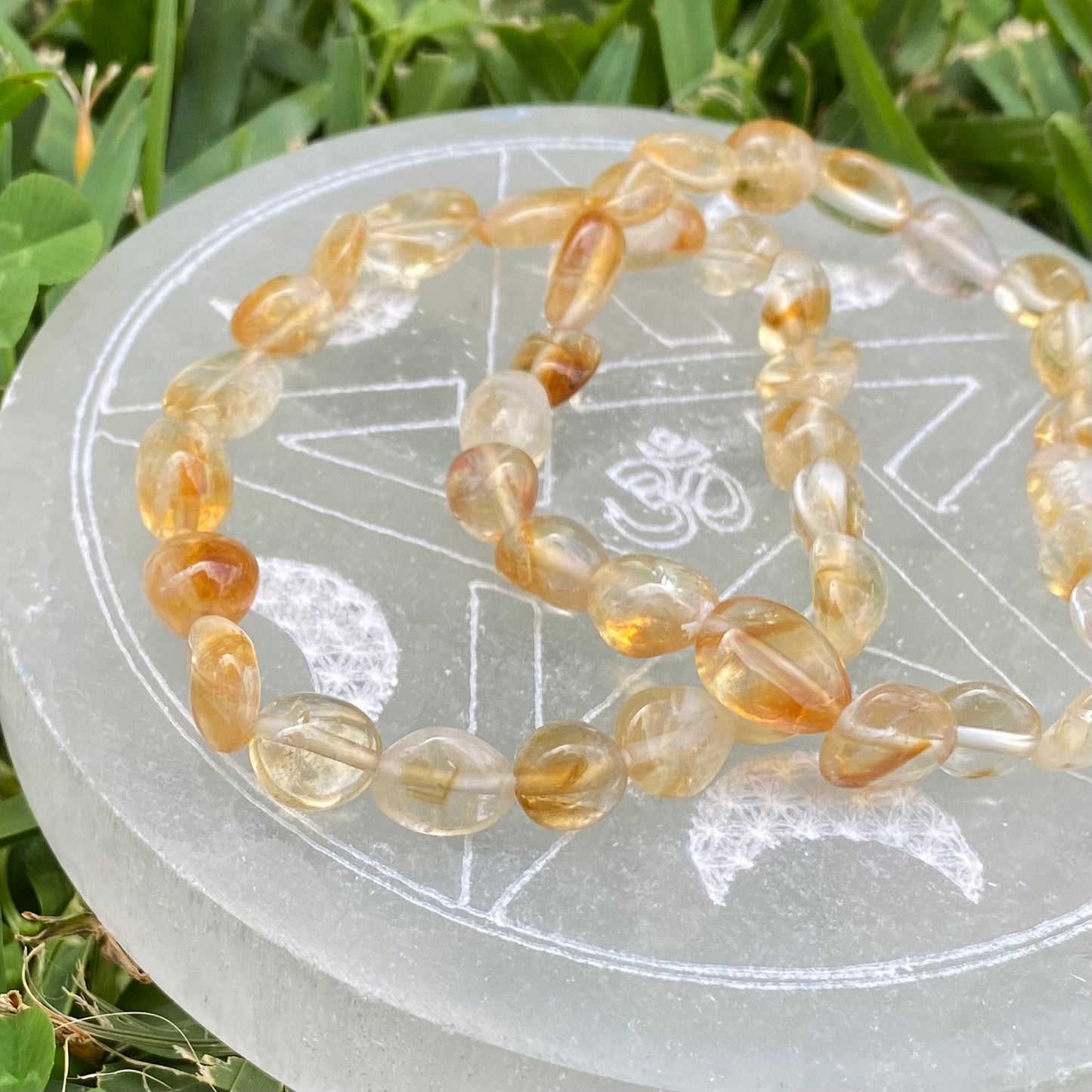 Citrine Pebble Gemstone Bracelet