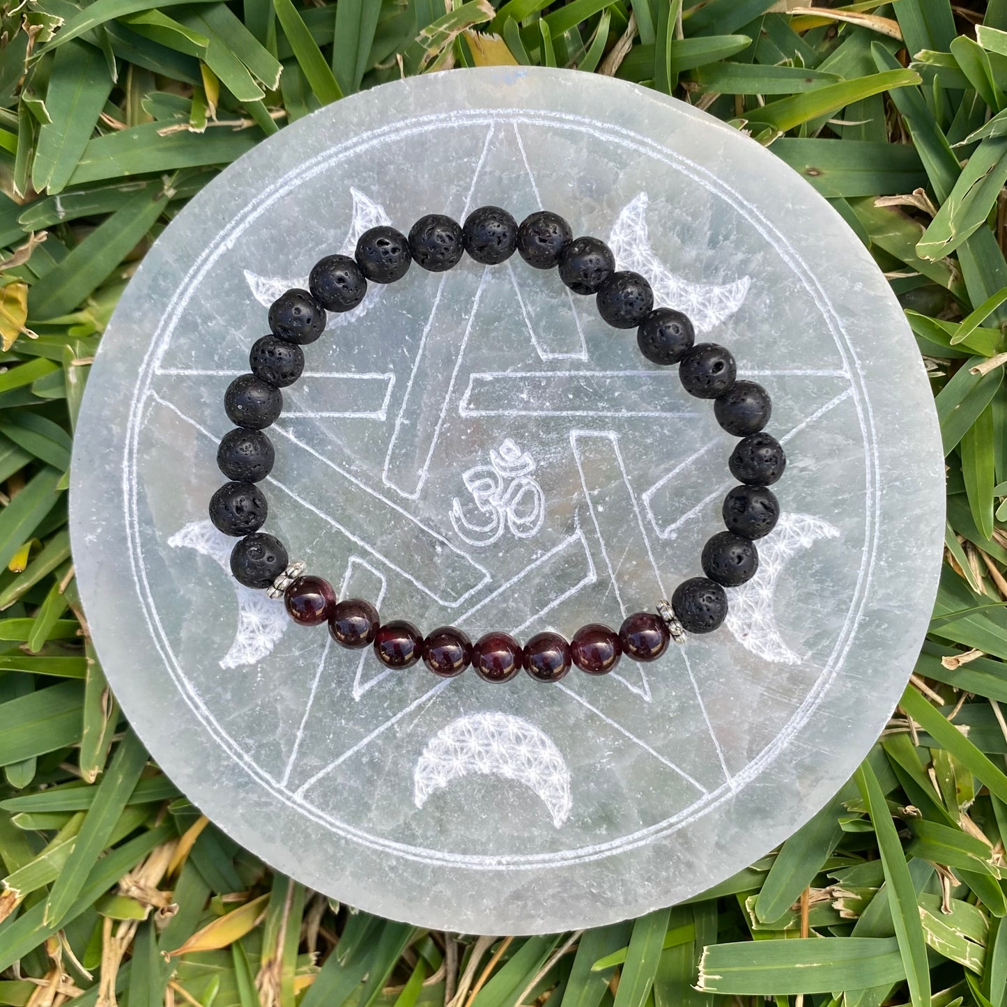 Gemstone and Lava Diffuser Bracelet