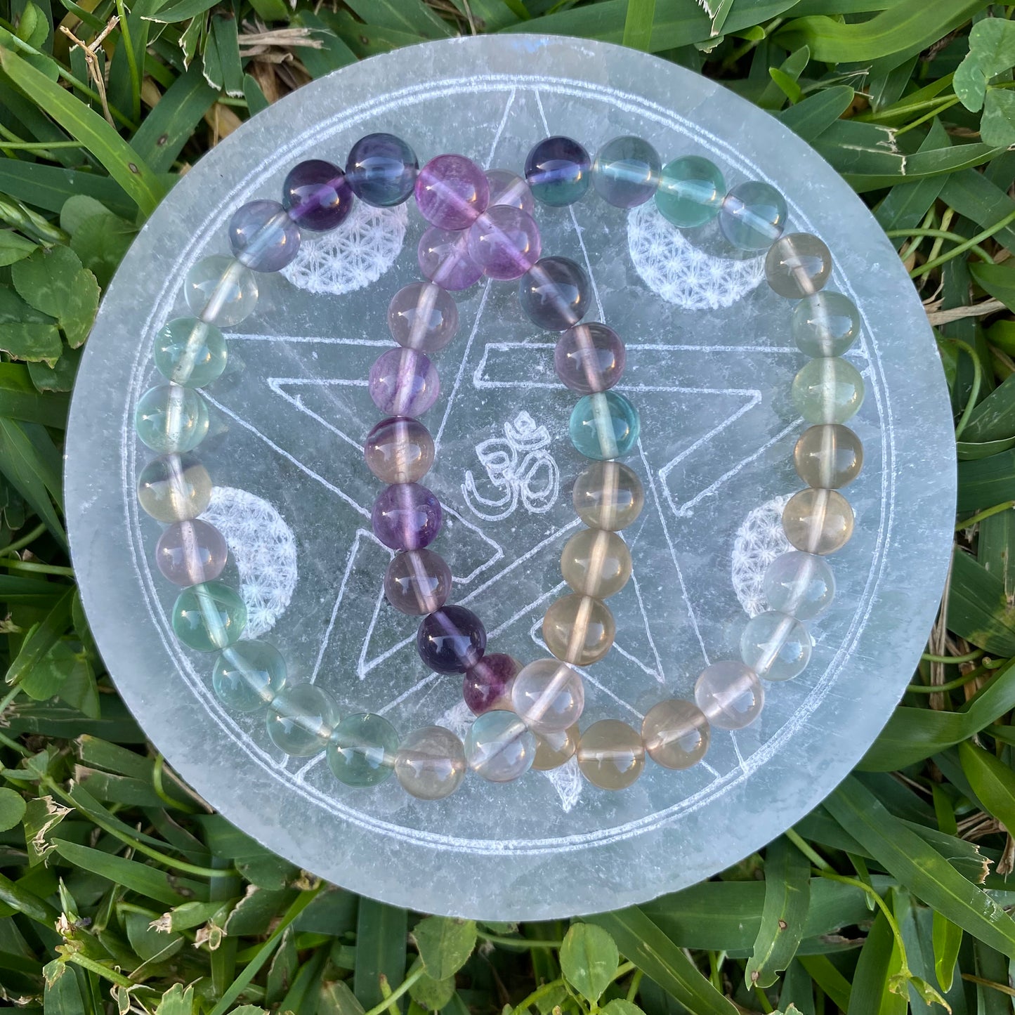 Rainbow Fluorite Gemstone Bracelet