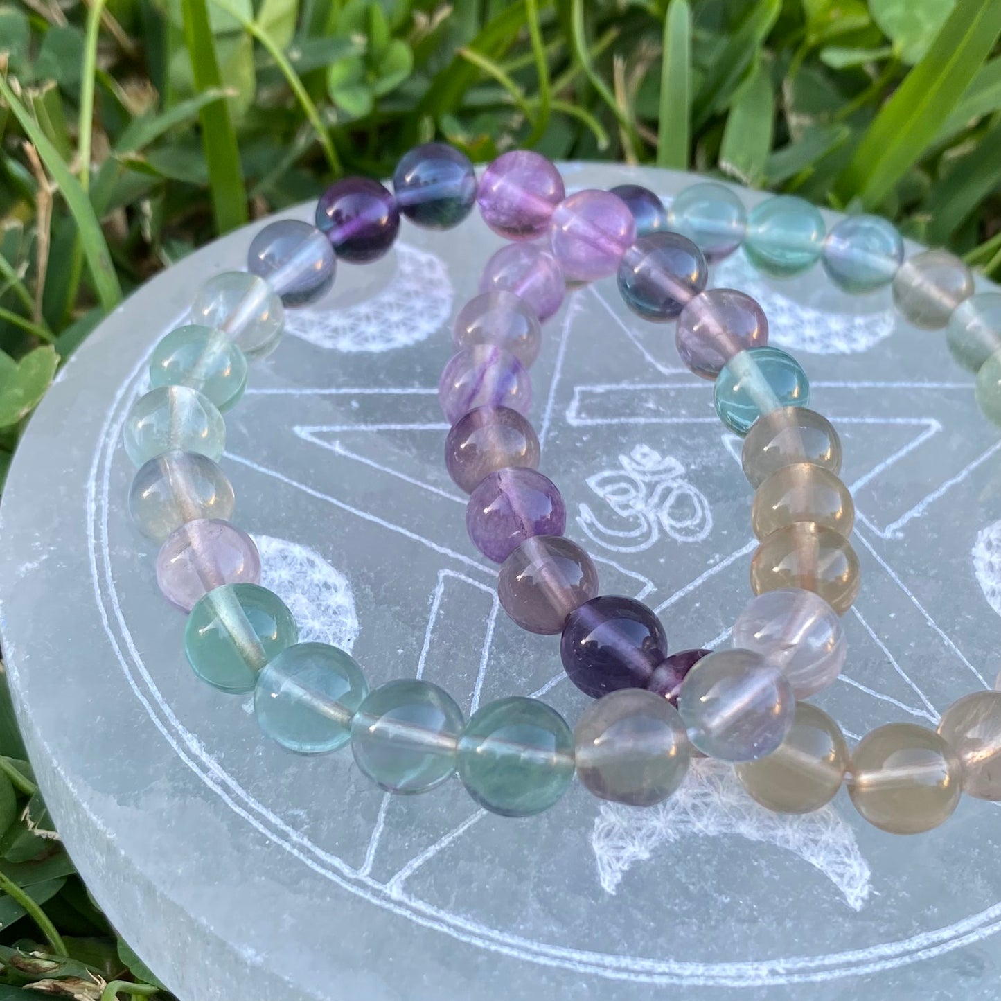 Rainbow Fluorite Gemstone Bracelet