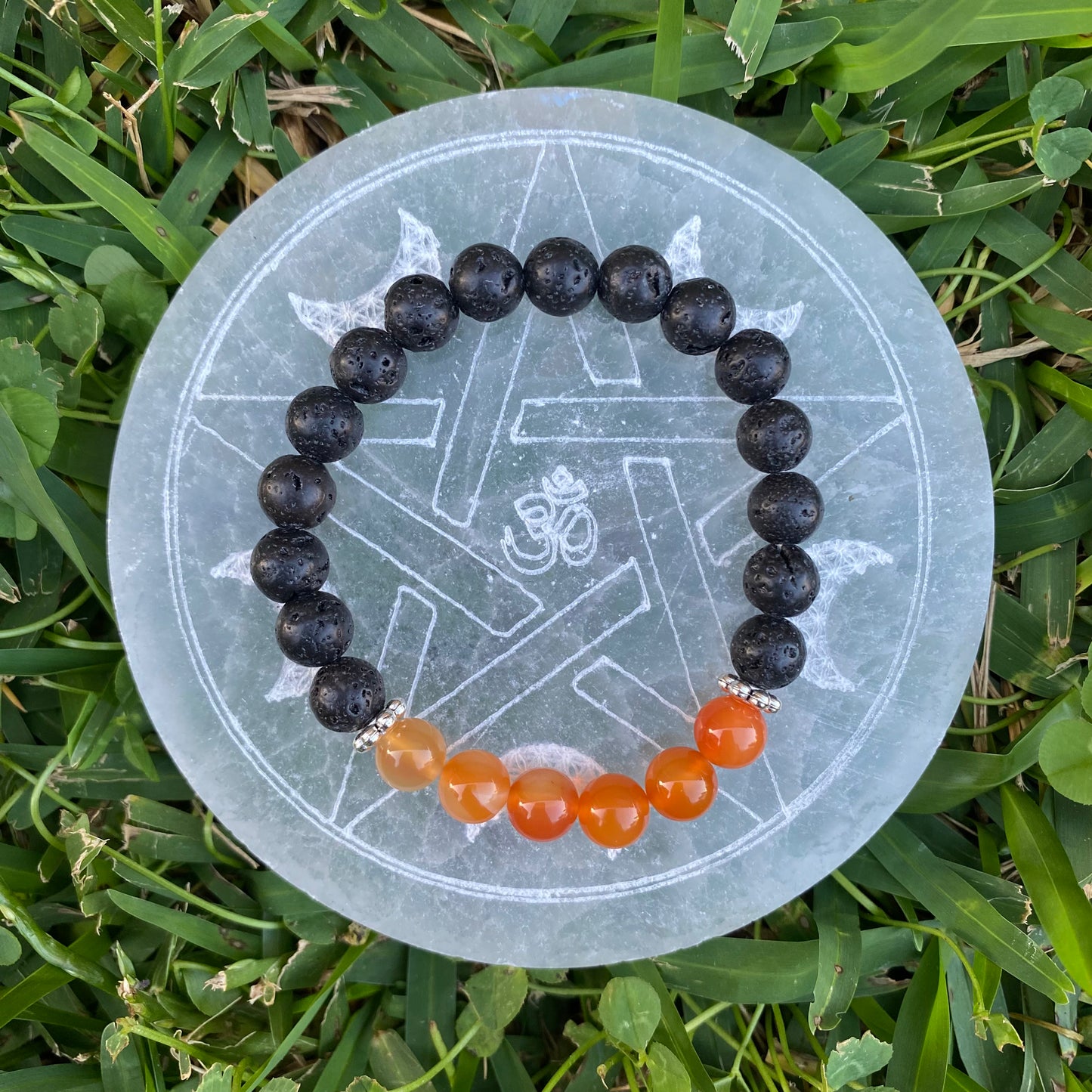 Gemstone and Lava Diffuser Bracelet