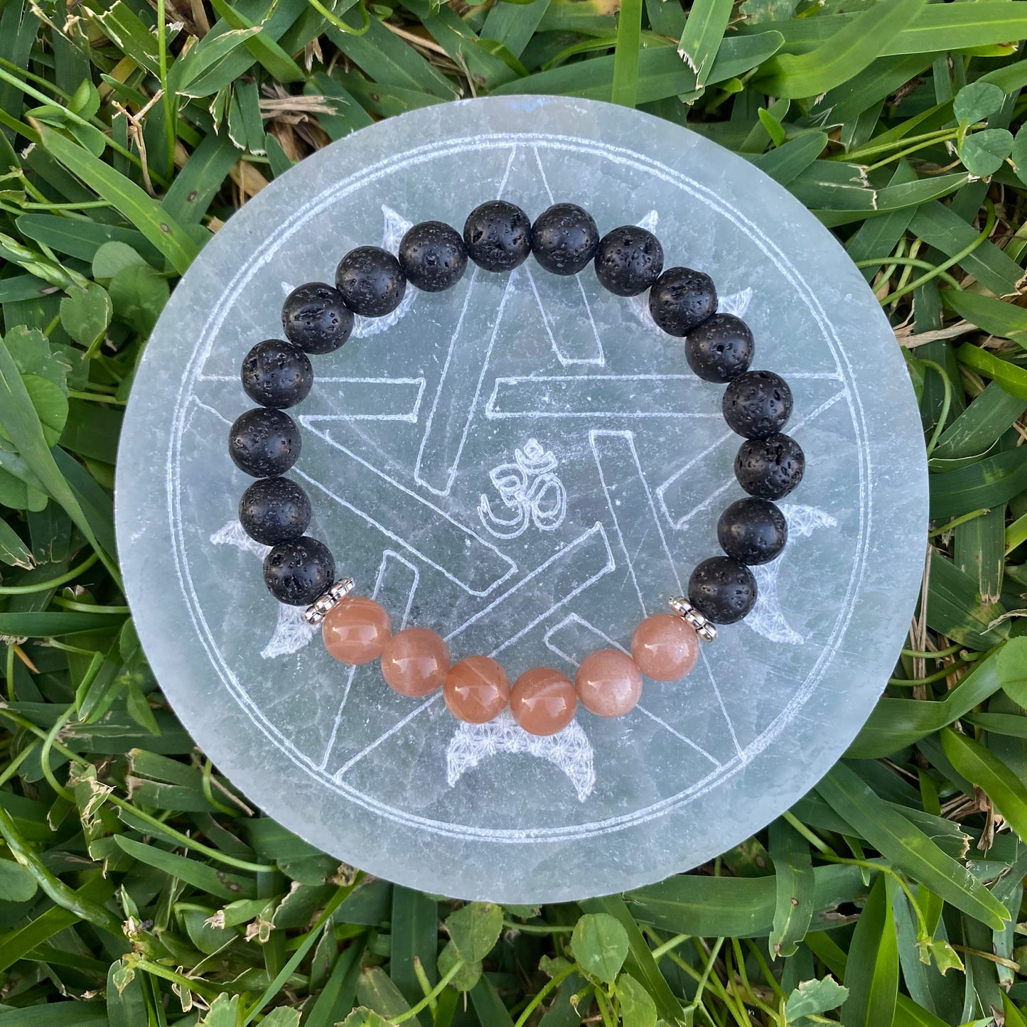 Gemstone and Lava Diffuser Bracelet