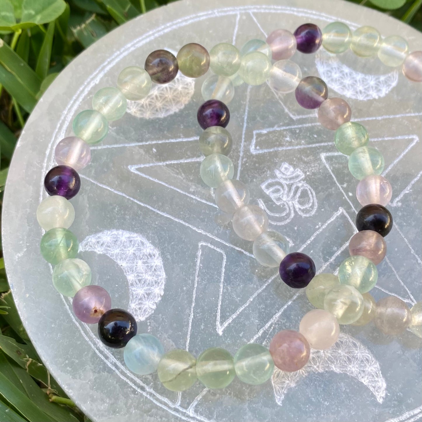 Rainbow Fluorite Gemstone Bracelet