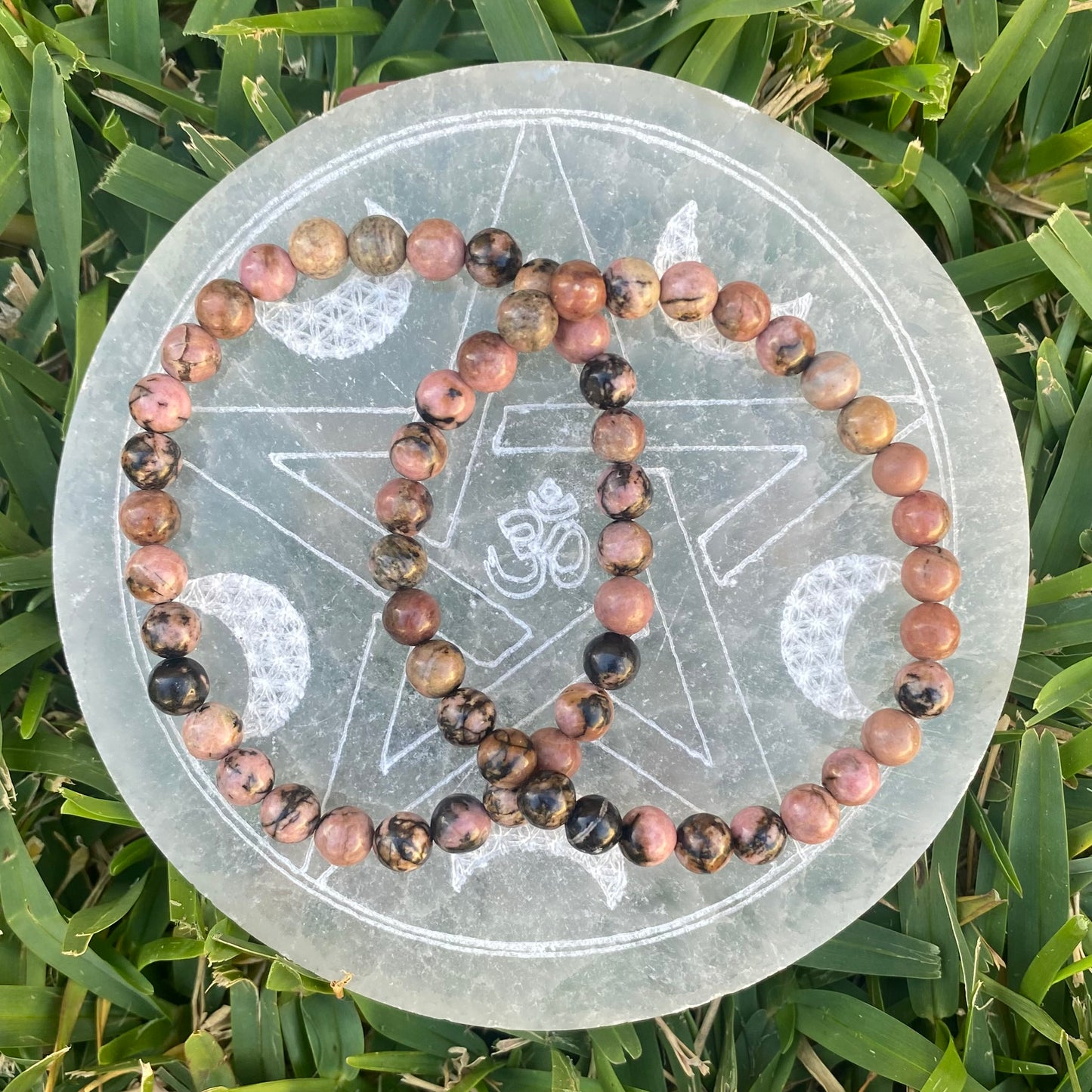 Rhodonite (A Grade) Gemstone Bracelet