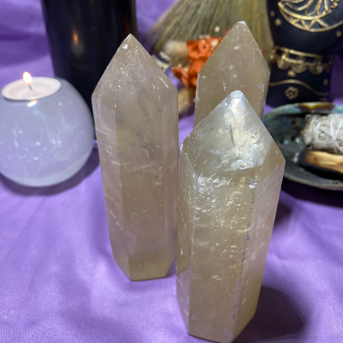 Honey Calcite Towers