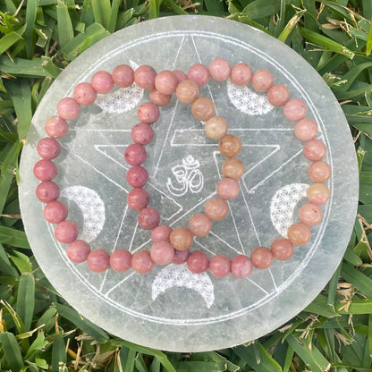 Rhodonite (A Grade) Gemstone Bracelet