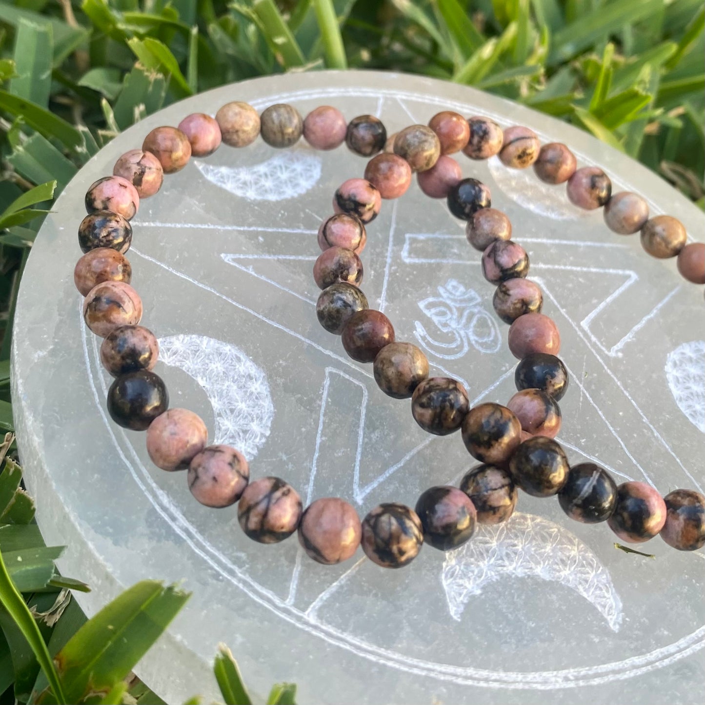 Rhodonite (A Grade) Gemstone Bracelet